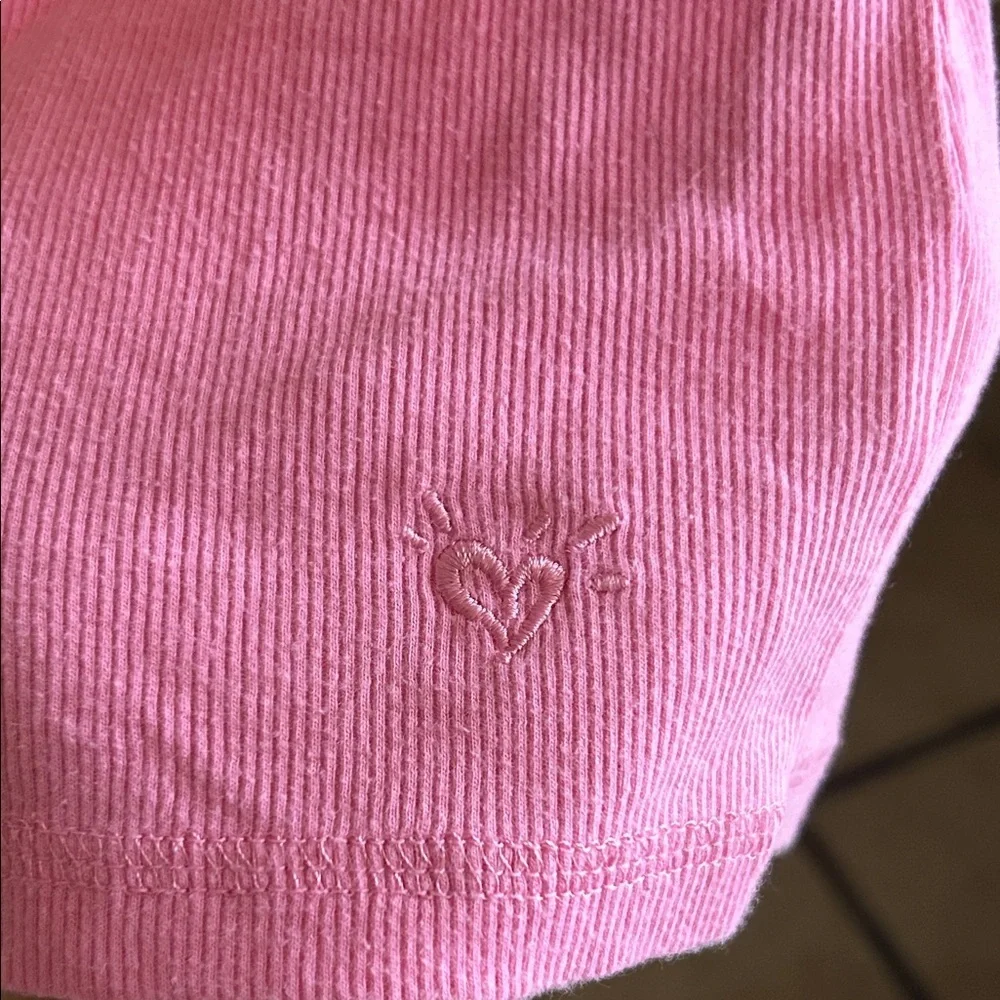 Justice Pink Tank Top with Glitter Details